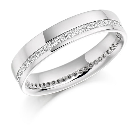 Offset Channel-Set Diamond Full Eternity Ring, 0.54ct