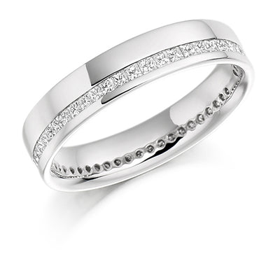 Offset Channel-Set Diamond Full Eternity Ring, 0.54ct