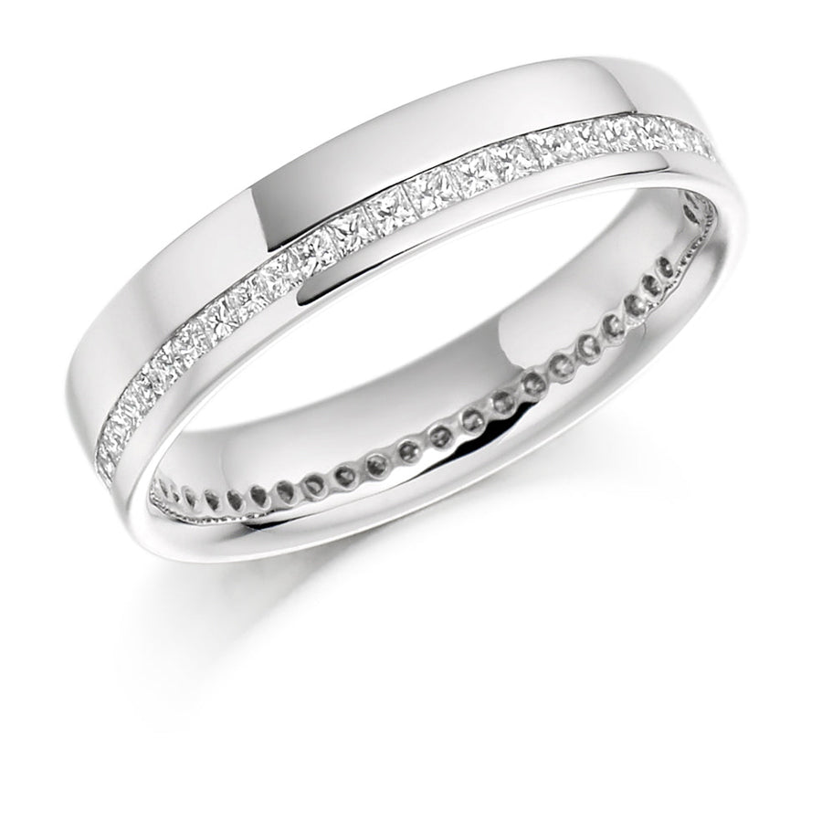 Offset Channel-Set Diamond Full Eternity Ring, 0.54ct