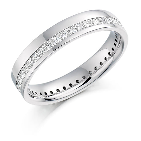 Offset Channel-Set Diamond Full Eternity Ring, 1.0ct