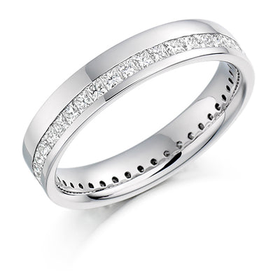 Offset Channel-Set Diamond Full Eternity Ring, 1.0ct