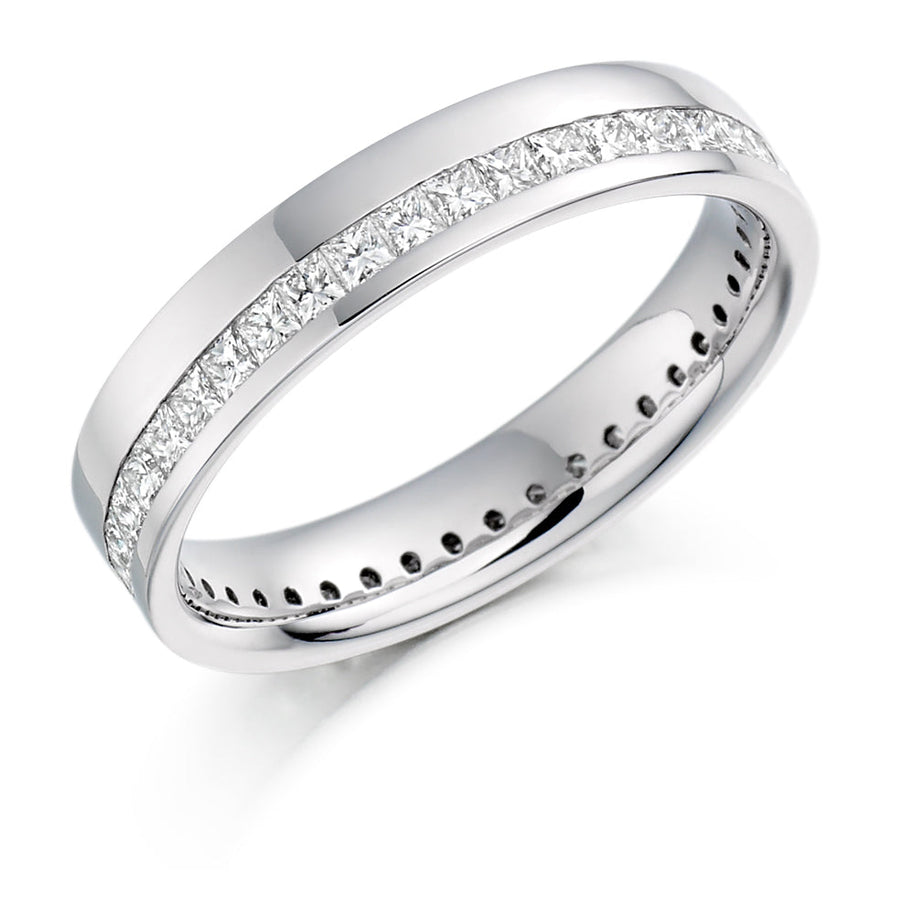 Offset Channel-Set Diamond Full Eternity Ring, 1.0ct