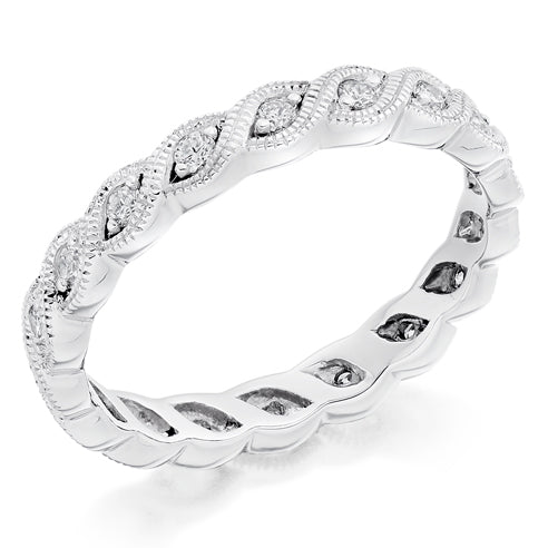 Claw-Set Diamond Full Eternity Ring, 0.35ct