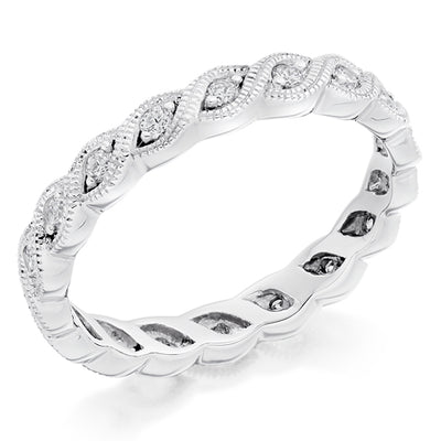 Claw-Set Diamond Full Eternity Ring, 0.35ct