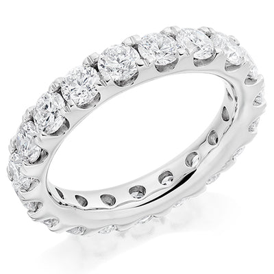 Micro-Claw Diamond Full Eternity Ring, 3.0ct