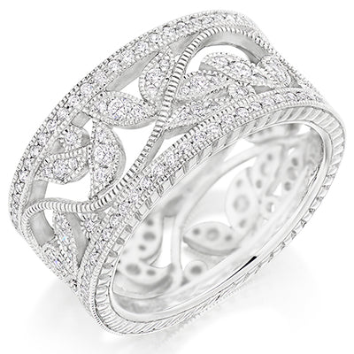 Milgrain Grain-Set Full Eternity Ring, 1.25ct total
