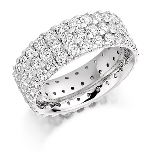 Micro-Pavé Diamond Full Eternity Ring, 3.1ct