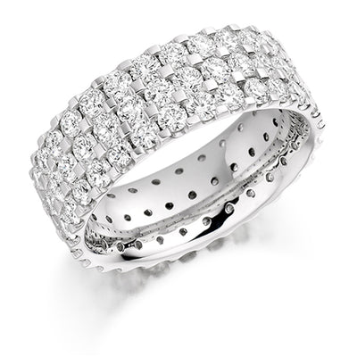 Micro-Pavé Diamond Full Eternity Ring, 3.1ct