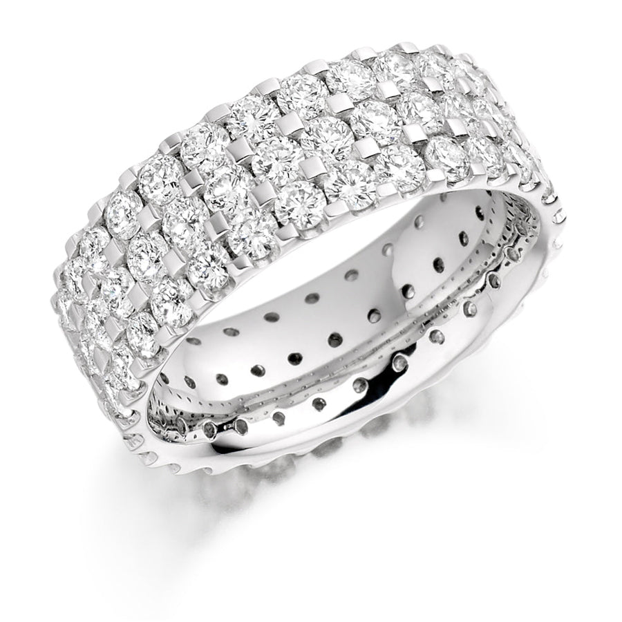 Micro-Pavé Diamond Full Eternity Ring, 3.1ct