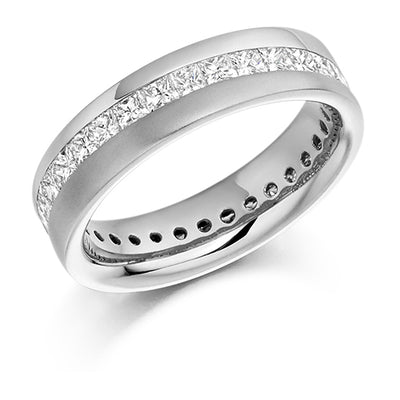 Offset Channel-Set Diamond Full Eternity Ring, 1.5ct