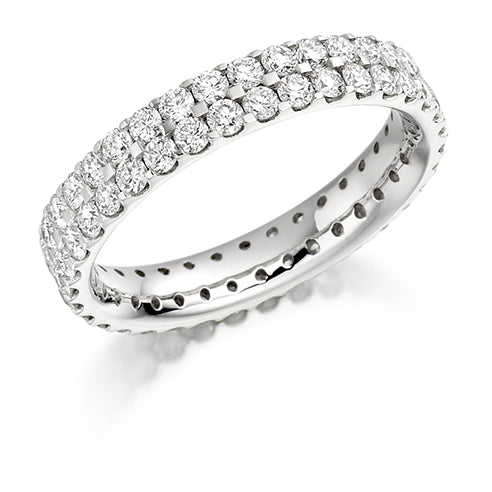 Micro-Pavé Diamond Full Eternity Ring, 1.55ct