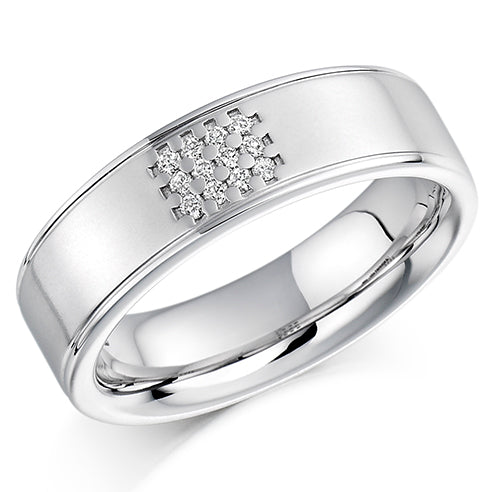 Claw-Set Diamond Gents Ring, 0.08ct