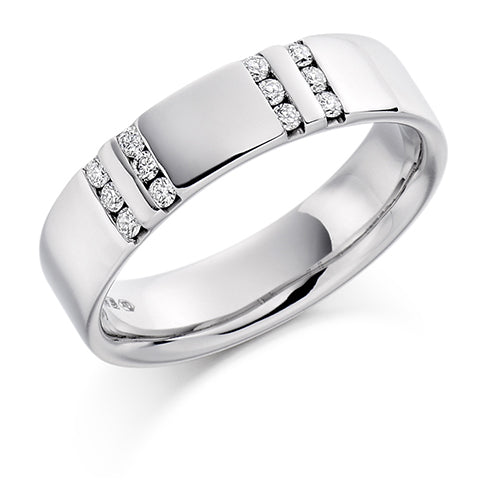 Channel-Set Diamond Gents Ring, 0.22ct