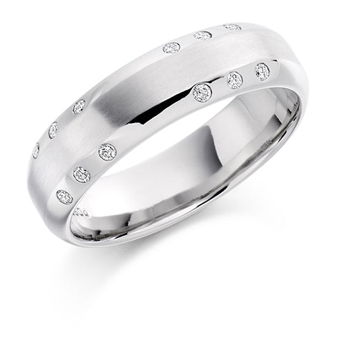 Flush-Set Diamond Gents Ring, 0.15ct