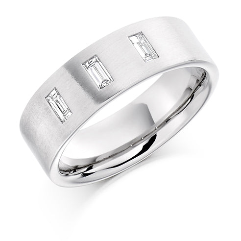 Flush-Set Diamond Gents Ring C, 0.3ct