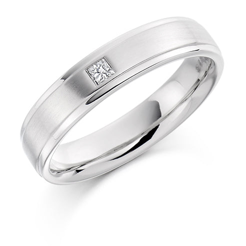 Flush-Set Diamond Gents Ring B, 0.07ct