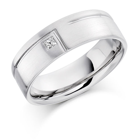 Flush-Set Diamond Gents Ring, 0.06ct