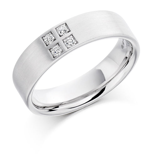 Grain-Set Diamond Gents Ring, 0.12ct