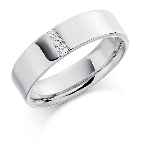 Channel-Set Diamond Gents Ring, 0.1ct