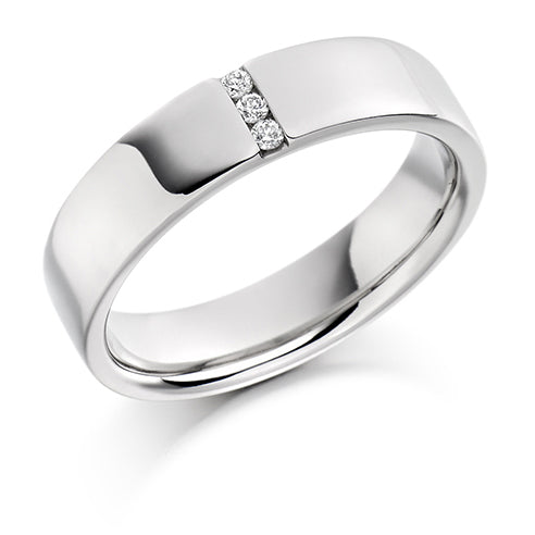 Channel-Set Diamond Gents Ring B, 0.06ct