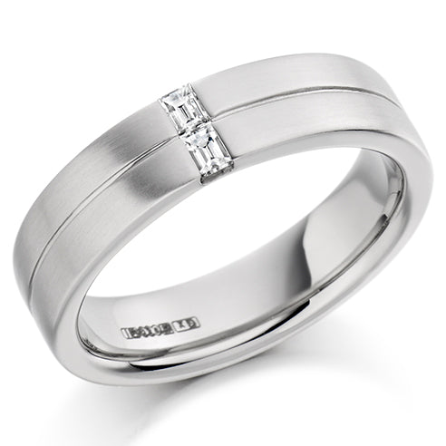 Tension-Set Diamond Gents Ring, 0.14ct