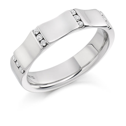 Channel-Set Diamond Gents Ring, 0.18ct