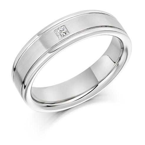 Flush-Set Diamond Gents Ring, 0.07ct