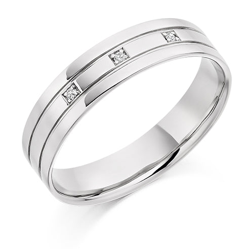Grain-Set Diamond Gents Ring, 0.02ct