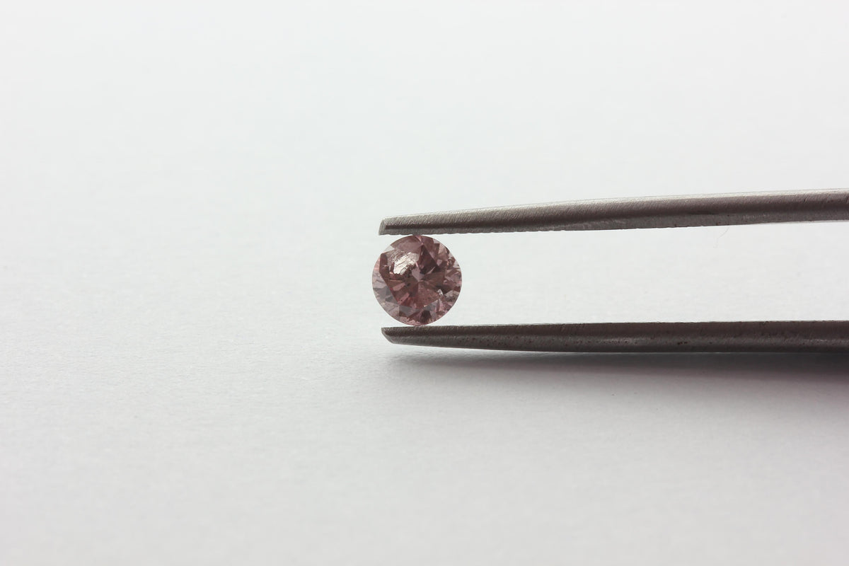 Round Fancy Pink Natural Diamond 0.25ct loose diamond