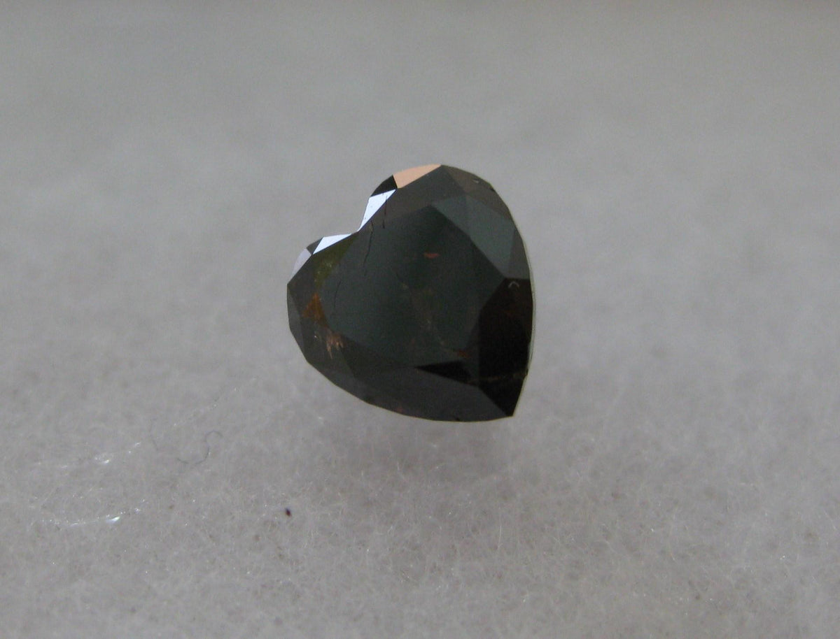 Heart Fancy Black Natural Diamond 0.9ct loose diamond