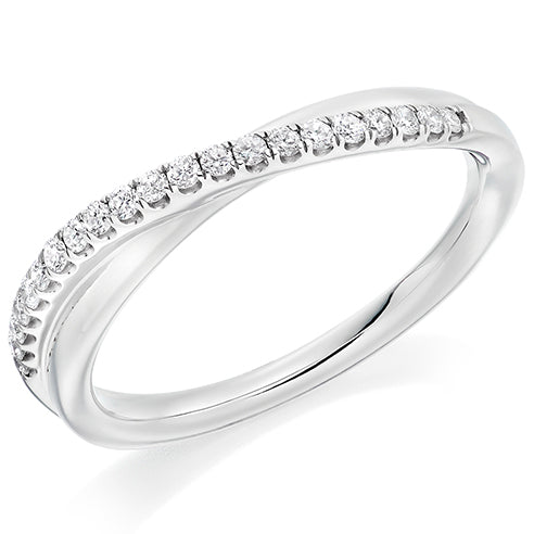 Micro-Claw Diamond Half Eternity Ring, 0.2ct