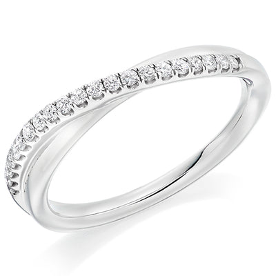 Micro-Claw Diamond Half Eternity Ring, 0.2ct