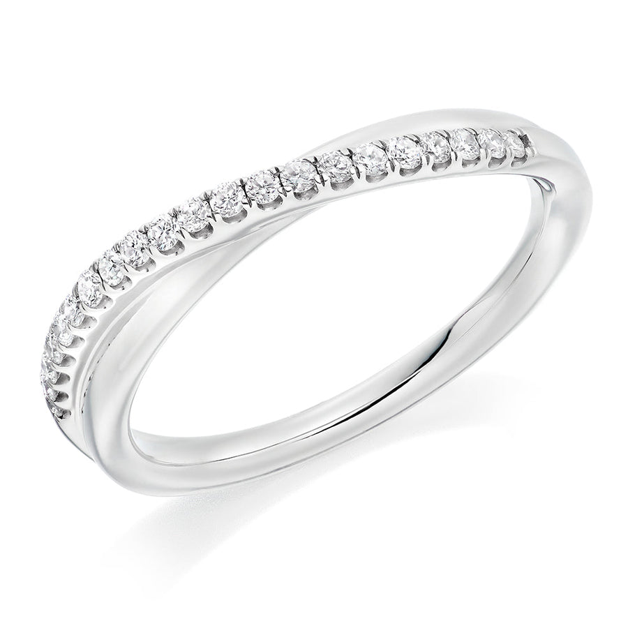 Micro-Claw Diamond Half Eternity Ring, 0.2ct