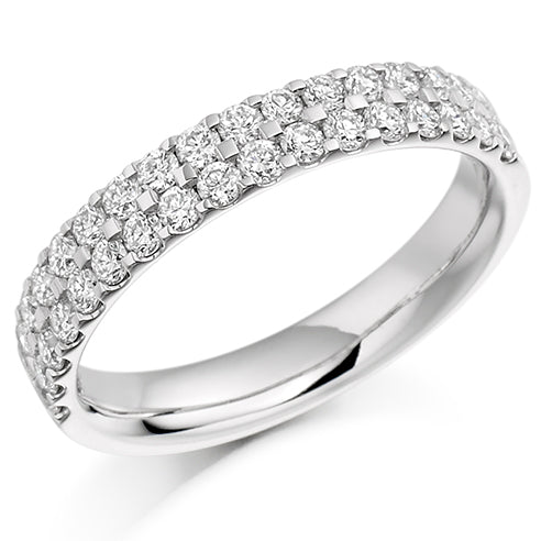 Micro-Claw Half Eternity Ring, 0.75ct total (HET1017)
