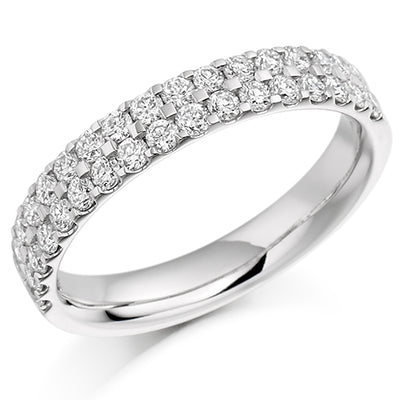 Micro-Claw Half Eternity Ring, 0.75ct total (HET1017)
