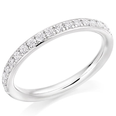 Grain-Set Half Eternity Ring, 0.33ct total