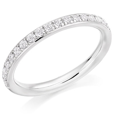 Grain-Set Half Eternity Ring, 0.5ct total
