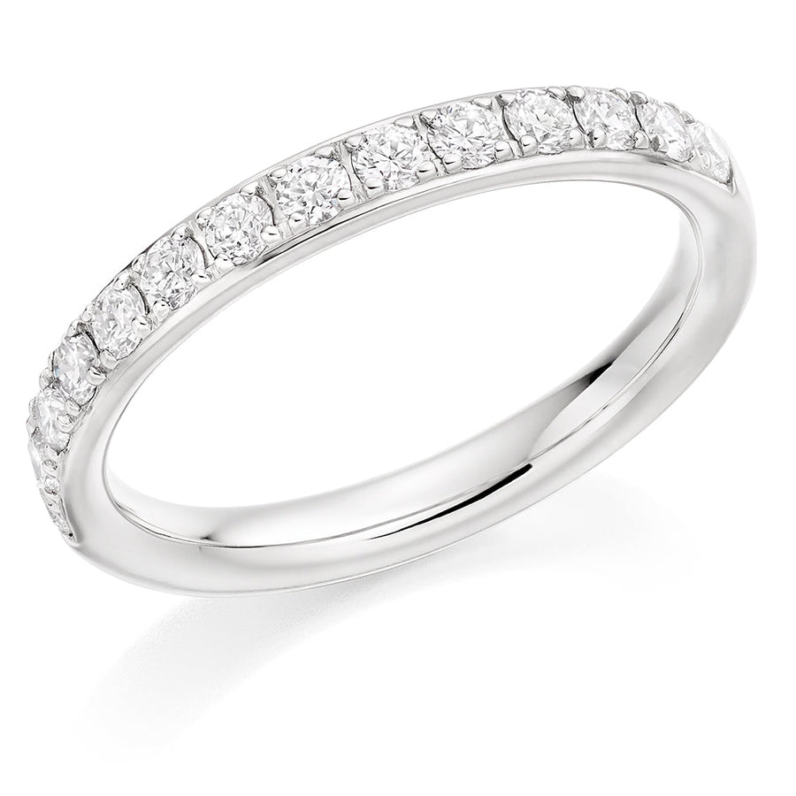 Grain-Set Half Eternity Ring, 0.5ct total