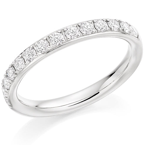 Grain-Set Half Eternity Ring, 0.75ct total (HET10361)