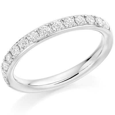 Grain-Set Half Eternity Ring, 0.75ct total (HET10361)