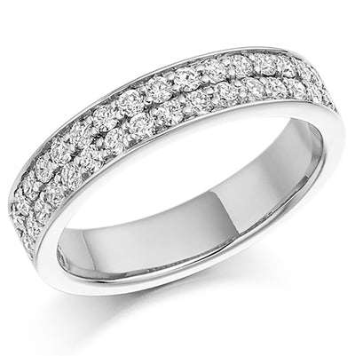 Grain-Set Half Eternity Ring, 0.6ct total