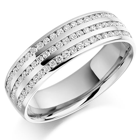 Channel-Set Half Eternity Ring, 0.5ct total
