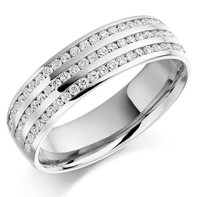 Channel-Set Half Eternity Ring, 0.5ct total