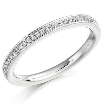 Grain-Set Half Eternity Ring, 0.15ct total (HET1044)