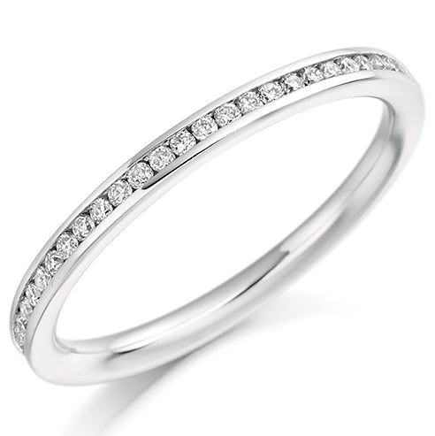 Channel-Set Half Eternity Ring, 0.2ct total (HET1045)