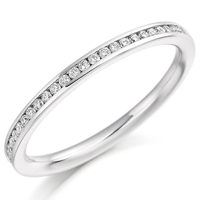 Channel-Set Half Eternity Ring, 0.2ct total (HET1045)