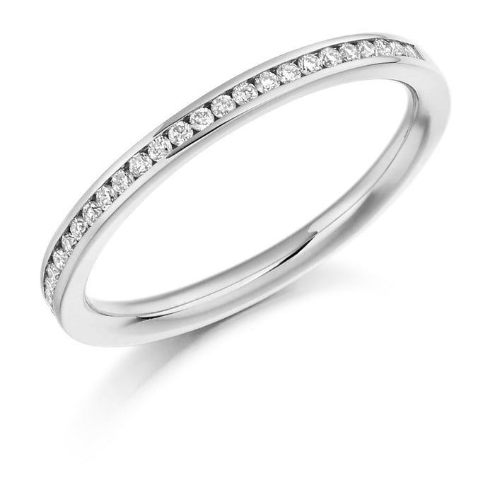 Channel-Set Half Eternity Ring, 0.2ct total (HET1045)