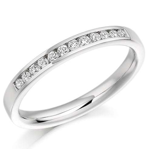 Channel-Set Half Eternity Ring, 0.2ct total (HET1046)