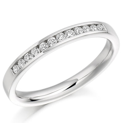 Channel-Set Half Eternity Ring, 0.2ct total (HET1046)