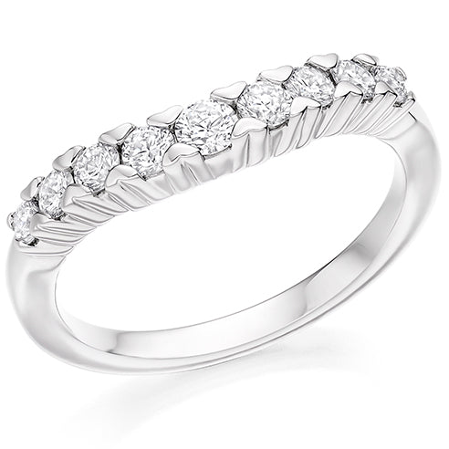 Claw-Set Half Eternity Ring, 0.5ct total (HET10466)